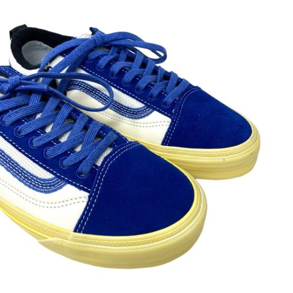 VANS Old Skool Split VR3 Low Top Shoes Suede Blue White For Women VN0A5FBGFUH - Picture 4 of 9